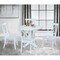 International Concepts 36 in. Solid Wood Round Top Pedestal Dining Table with 4 Chairs in White K08-36RT-23B-C613-4 - alternate 2